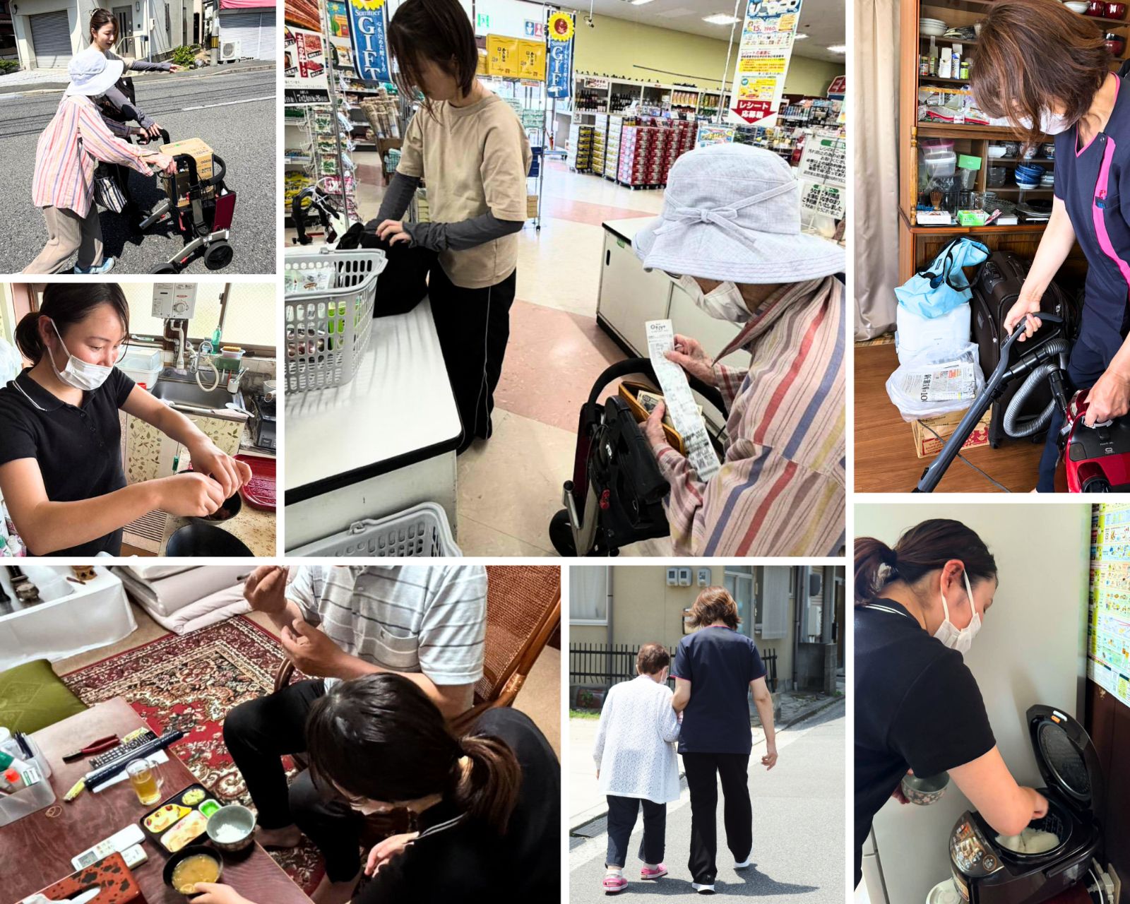 訪問先での1対1のケア